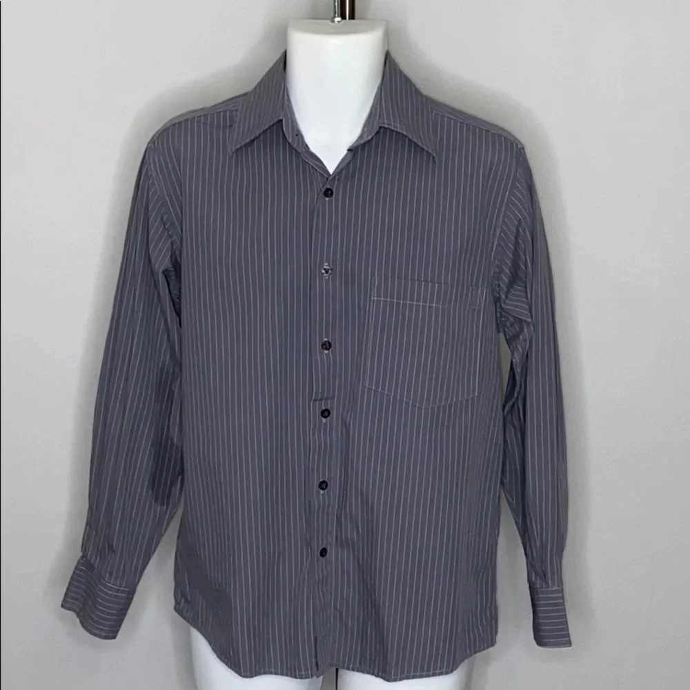 Eighty Eight Pinstripe Long Sleeve Button - Small